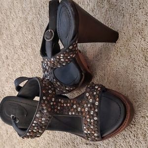 Frye heels size 9 (black, copper, silver and bronze)